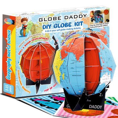 World Globe Kit with Earth Core Layers Geography Model for Students Ages 3-15