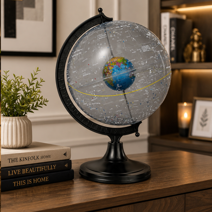 Astronomy Globe with Constellations & Earth | 10 Inch Decorative Educational Globe for Home & Office Décor