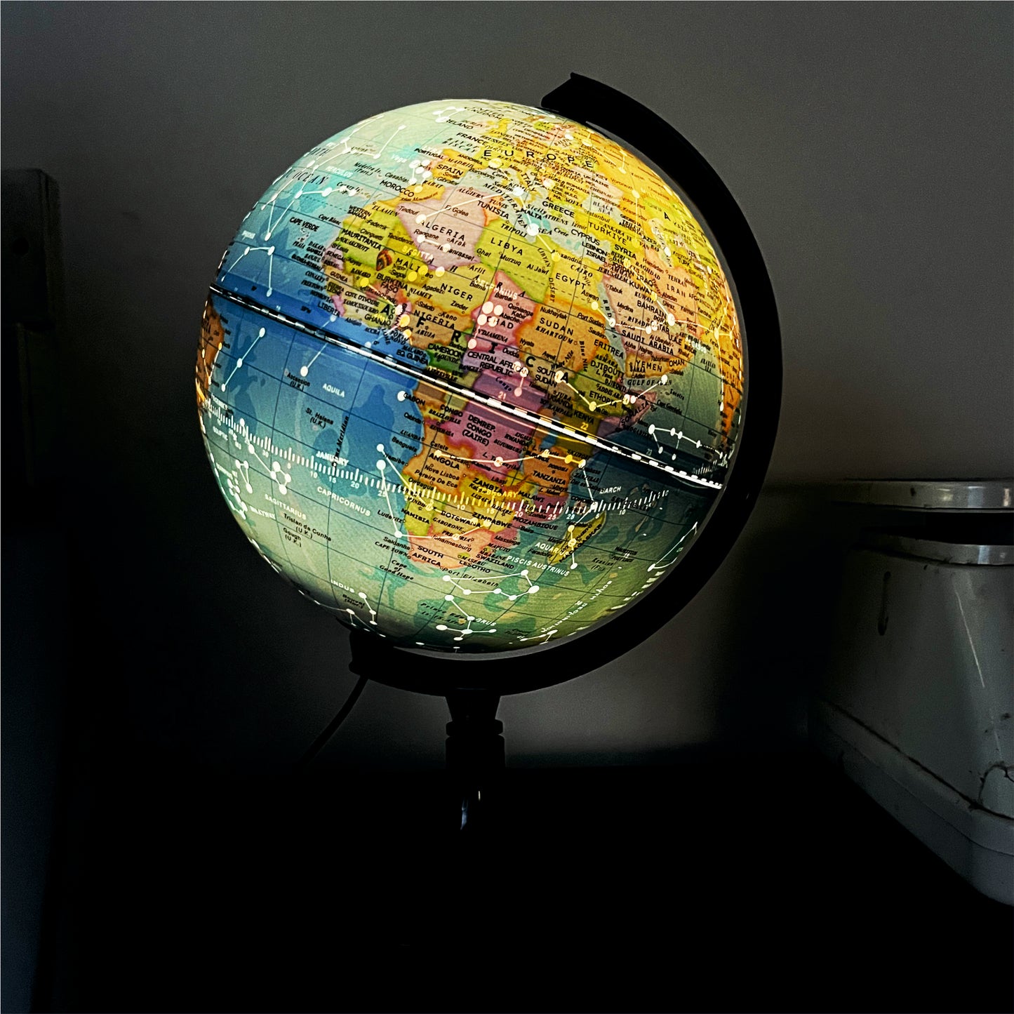 2 in 1 Political and Celestial Led Light 8 inch Globe