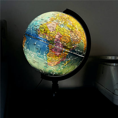 2 in 1 Political and Celestial Led Light 8 inch Globe