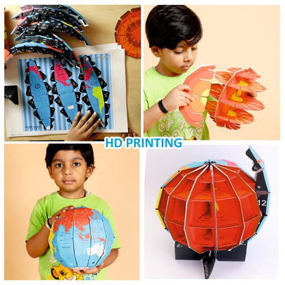 World Globe Kit with Earth Core Layers Geography Model for Students Ages 3-15