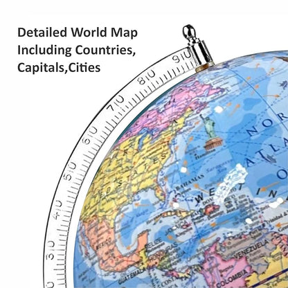 GLOBEDADDY 12 Inch Educational Globe with Heavy Metal Base