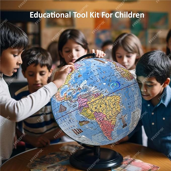 GLOBEDADDY 12 Inch Educational Globe with Heavy Metal Base
