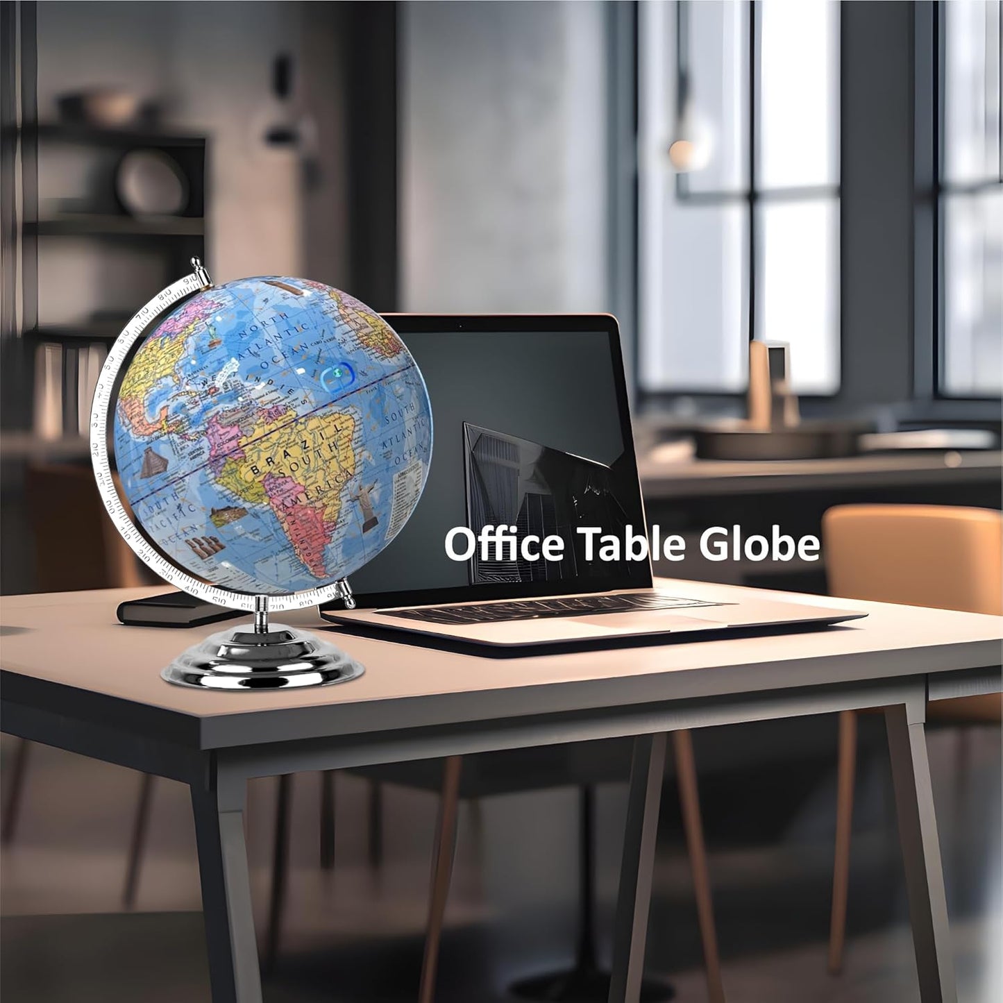 GLOBEDADDY 12 Inch Educational Globe with Heavy Metal Base