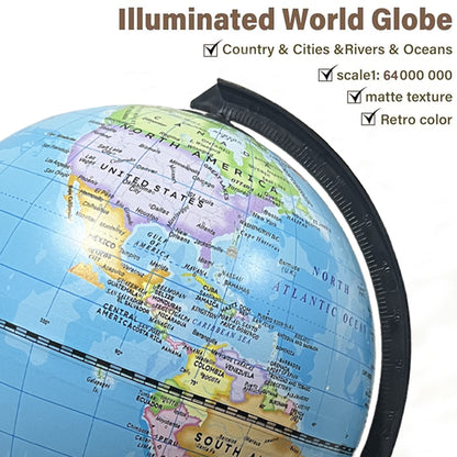 2 in 1 Political and Celestial Led Light 8 inch Globe
