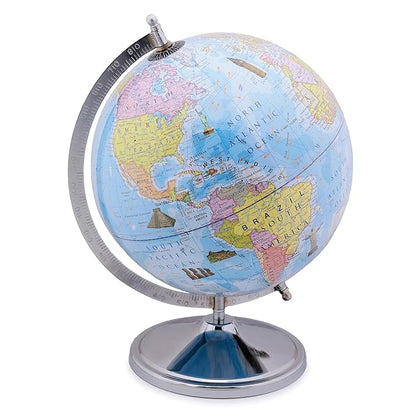 GLOBE DADDY Educational World Globe 10 Inch with Metal Stand