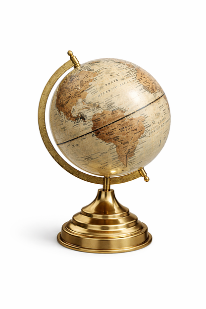 Decorative Globe with Metal Stand – Classic World Map Desk Ornament