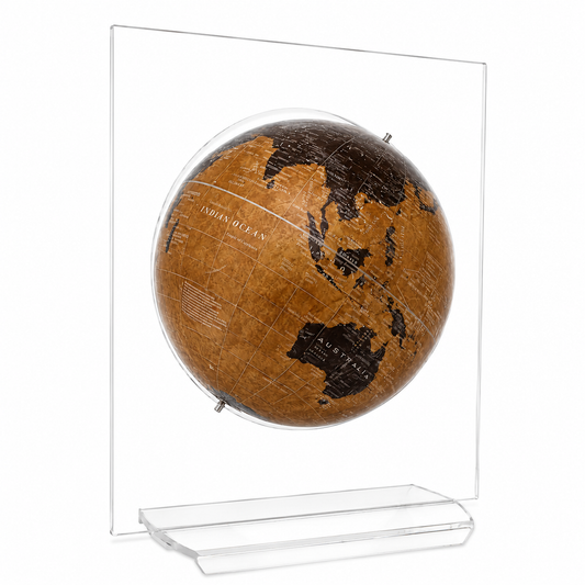 12 Inch Rotating World Globe with Acrylic Arc Base